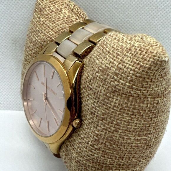 Michael Kors Slim Runway MK4294 Women's Rose Gold Analog Dial Wrist Watch JNA610 - Picture 2 of 11
